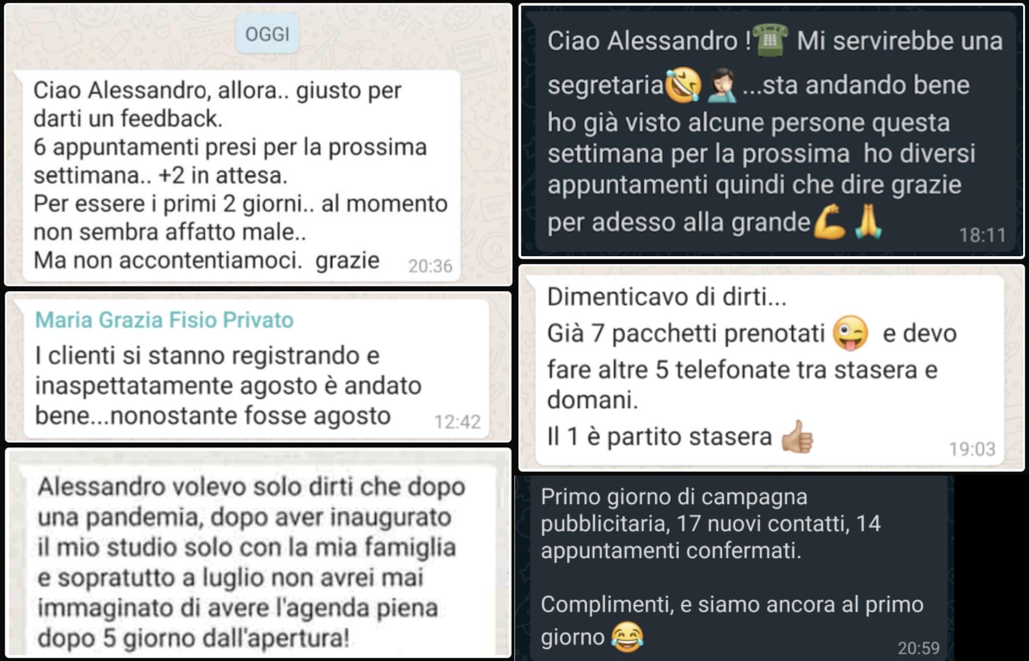 Testimonianze Fisiomarketing